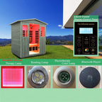 The Nivea 3-Person Full-Spectrum Low EMF Carbonized Composite Infrared Sauna Room With Bluetooth Speakers