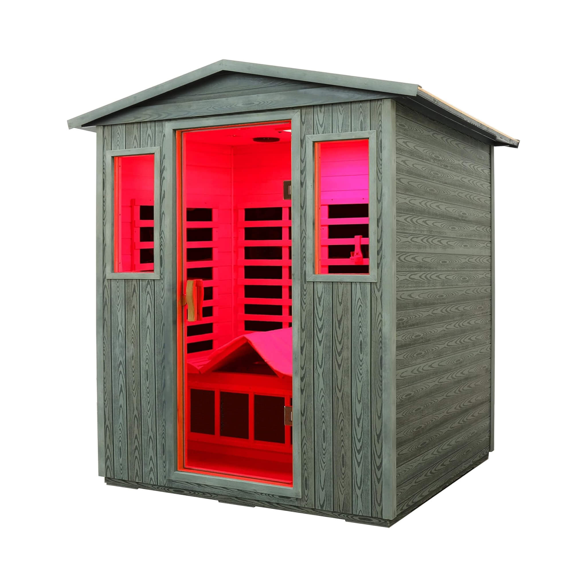 The Nivea 3-Person Full-Spectrum Low EMF Carbonized Composite Infrared Sauna Room With Bluetooth Speakers