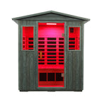 The Nivea 3-Person Full-Spectrum Low EMF Carbonized Composite Infrared Sauna Room With Bluetooth Speakers