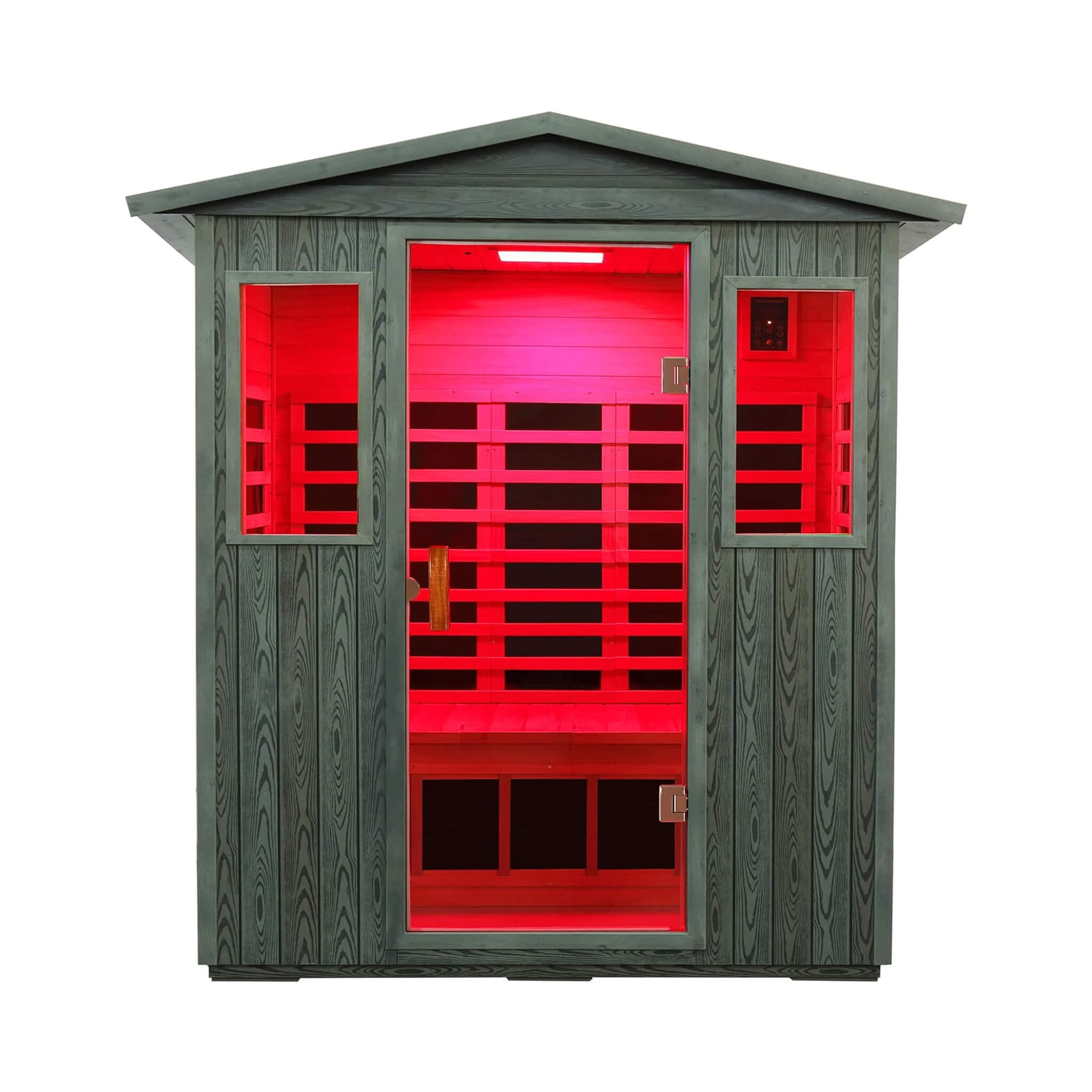 The Nivea 3-Person Full-Spectrum Low EMF Carbonized Composite Infrared Sauna Room With Bluetooth Speakers