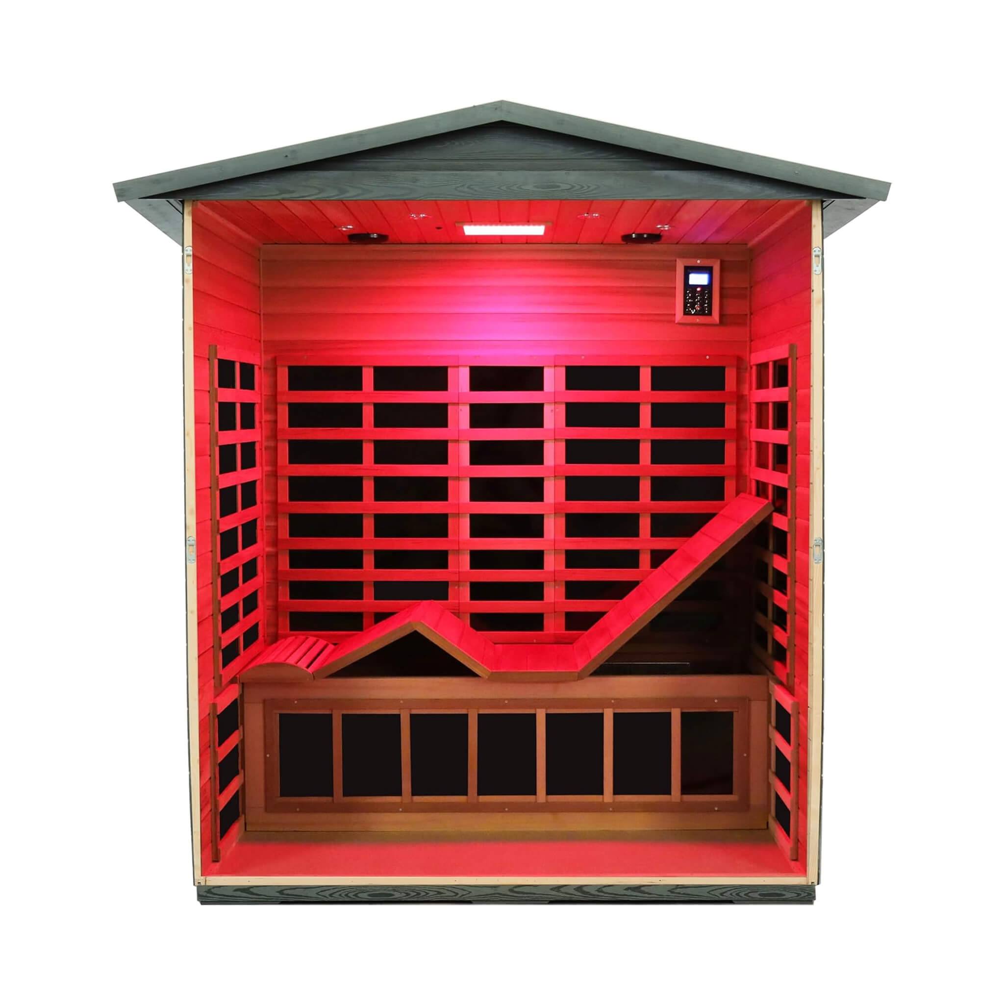 The Nivea 3-Person Full-Spectrum Low EMF Carbonized Composite Infrared Sauna Room With Bluetooth Speakers
