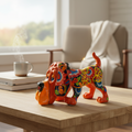 Dog Statue | Colorful Hand-Painted Pottery Hound from Mexico