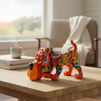 Dog Statue | Colorful Hand-Painted Pottery Hound from Mexico