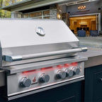 Stainless Steel Freestanding Gas Grills With Deluxe Cart