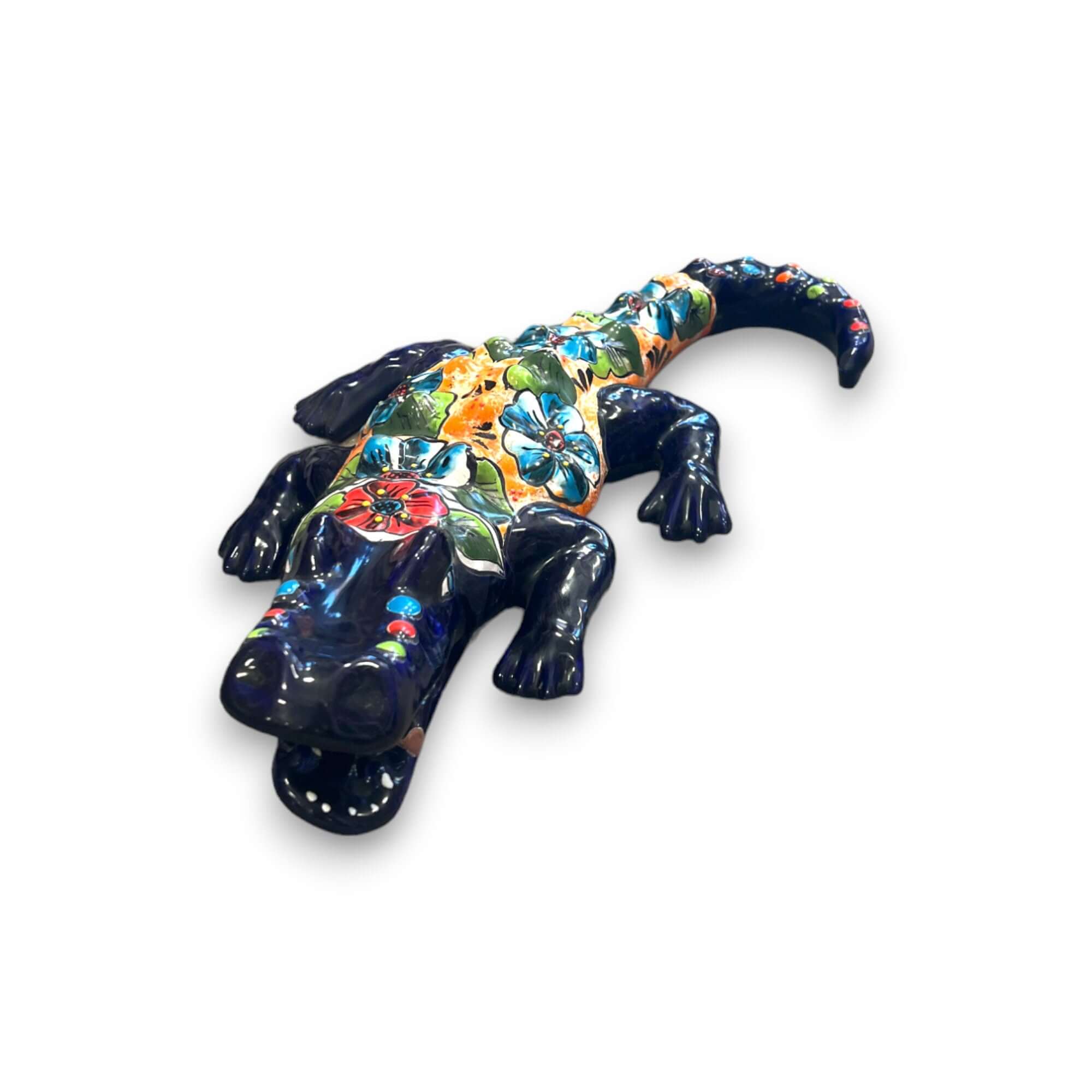 Large  Alligator | Mexican Handmade Ceramic Reptile Art