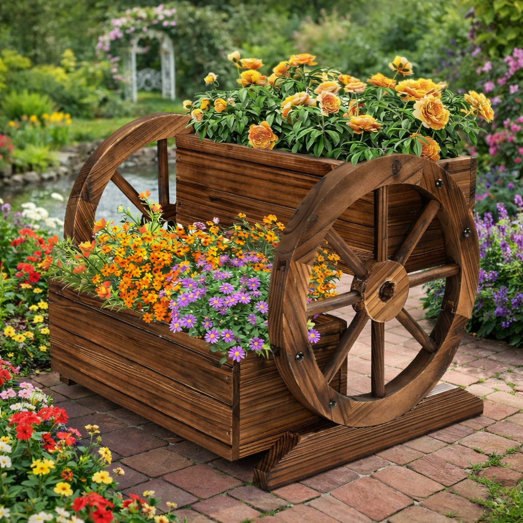 Planter for Outdoor Plants - Outdoor Decor Planters for Flowers and Vegetables