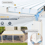 Louvered Aluminum Pergola With Adjustable Roof And Pull-Down Screens