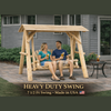 Wooden Porch Swing with Canopy